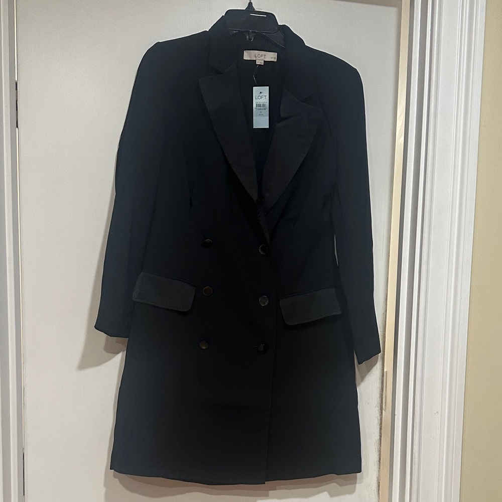 NWT LOFT Elegant Black Blazer Dress - Picture 5 of 8